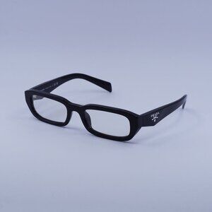 Prada PRB06S 16K08N Sunglasses Black Rectangle Frame, Clear Lenses